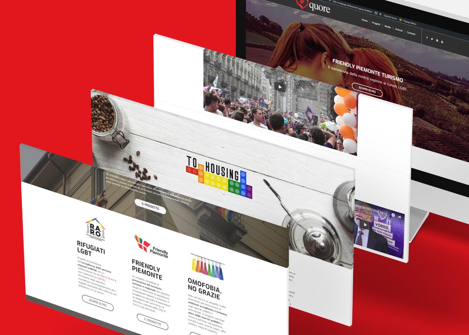 Associazione Quore Torino, layout sito web